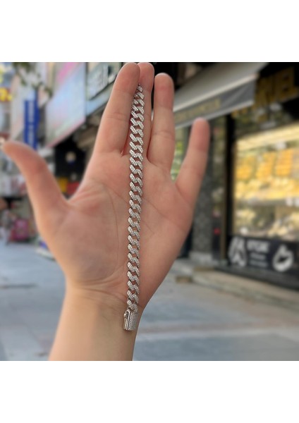 Gümüş 1 cm Genişlik Taşlı Gurmet Bileklik DY198V1 modelleri