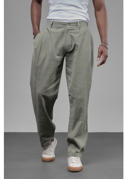 Şalvar Kesim Pileli Keten Pantolon modelleri