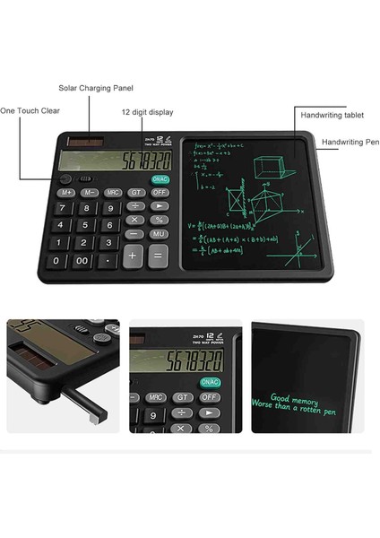 Küçük Hesap Makinesi, El Yazısı LCD Yazma Not Defteri ve Kalem ile Çok Fonksiyonlu Büyük Düğmeli Hesap Makinesi fiyatları