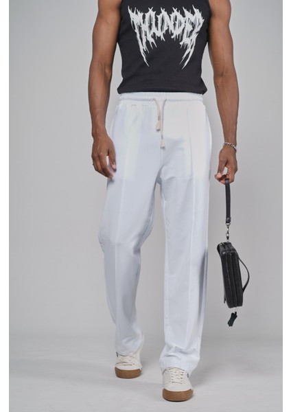 Beli Lastikli Önü Çımalı Baggy Kalıp Pantolon