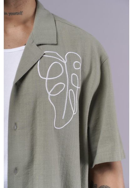 Nakış Detaylı Pamuk Keten Şort Takım indirimleri