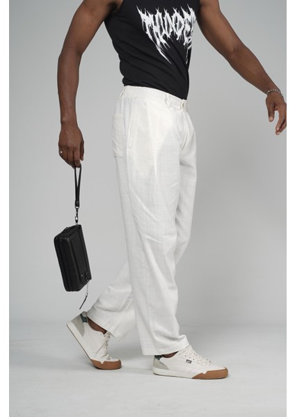 Şalvar Kesim Pileli Keten Pantolon indirimleri