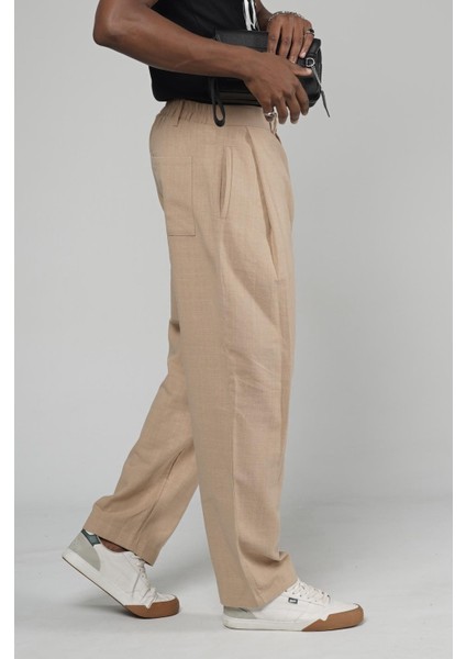 Şalvar Kesim Pileli Keten Pantolon fiyatları