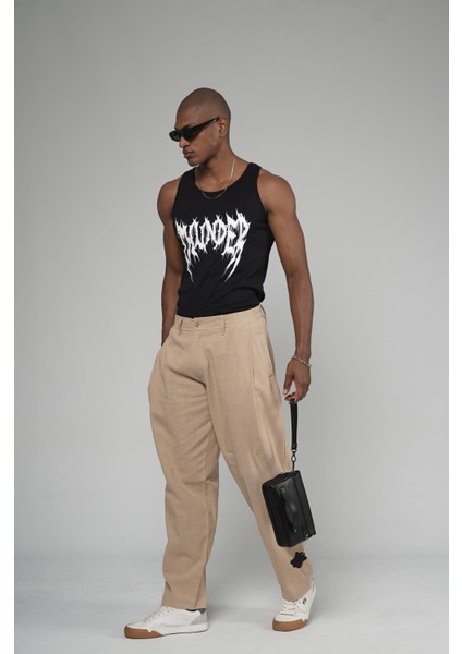 Şalvar Kesim Pileli Keten Pantolon fırsatları