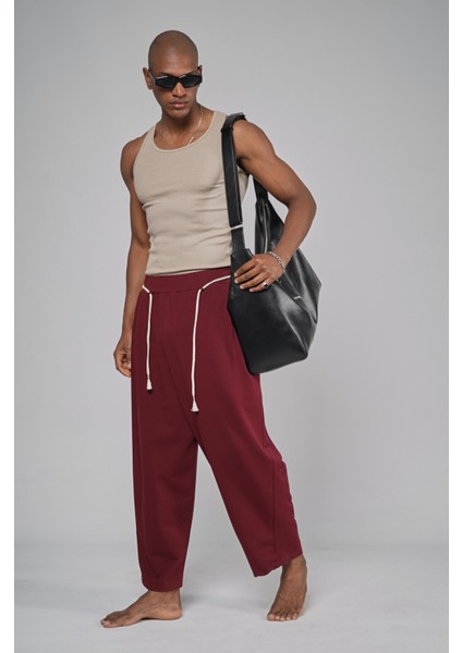 Şalvar Kesim Beli Lastikli Pantolon