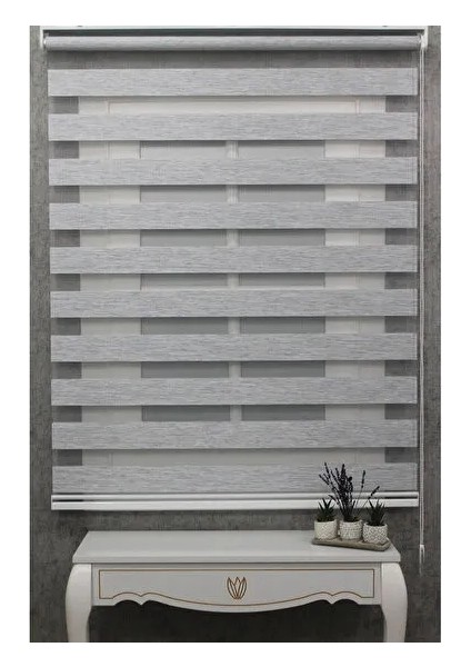 Bambu Stor Zebra Perde Etek Dilimsiz