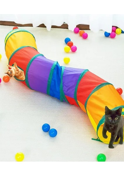 Kıvrımlı Kedi Tüneli Katlanabilir Kedi Tüneli Kedi Oyun Tüneli Gökkuşağı Renk S Kıvrımlı Kedi Tüneli fiyatları