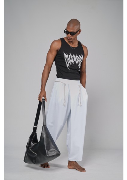 Şalvar Kesim Beli Lastikli Pantolon