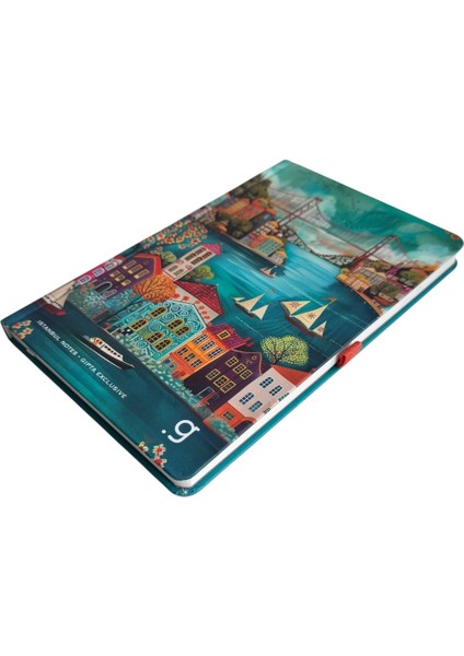 Istanbul Notes Tasarım Defter, 13X21CM, 96 Yaprak Çizgili, Sanatsal Istanbul Manzaralı Sert Kapak fiyatları