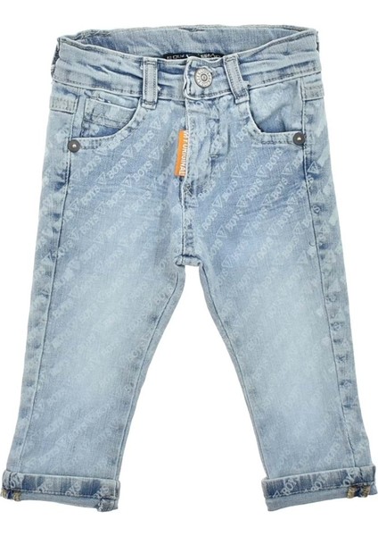 Komple Boys Baskılı Erkek Kot Pantolon Mavi fiyatları