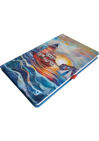 Istanbul Notes Tasarım Defter, 13X21CM, 96 Yaprak Çizgili, Sanatsal Istanbul Manzaralı Sert Kapak fırsatları