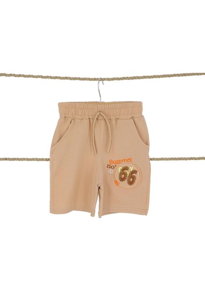 Summer 66 Baskılı 36/1 P.lyc Süprem Erkek Şort Camel