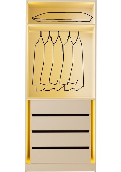 Lossa Moon Köşe Gardırop fırsatları