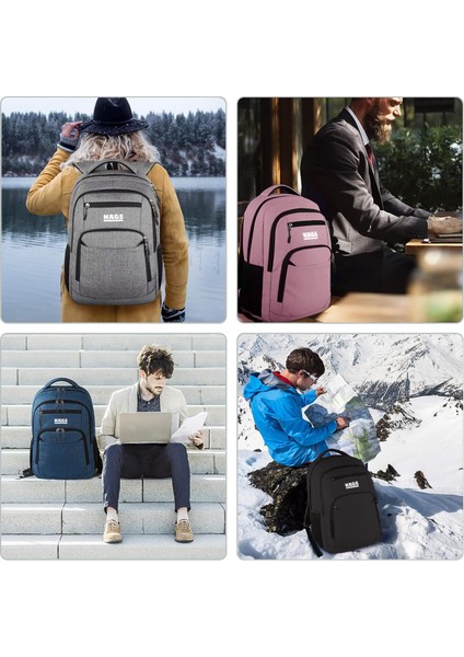Laptop Sırt Çantası, Multi Cepli Bay ve Bayan Unisex Günlük Sırt Çantası Organizer Çanta Gri modelleri