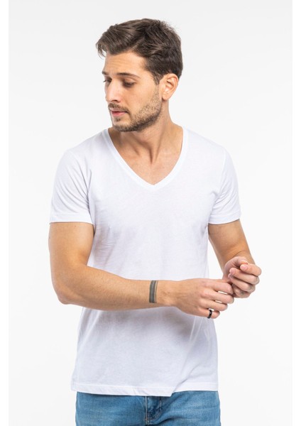Süperlife Erkek V Yaka Dar Kalp Tişort Spr 246 fırsatları