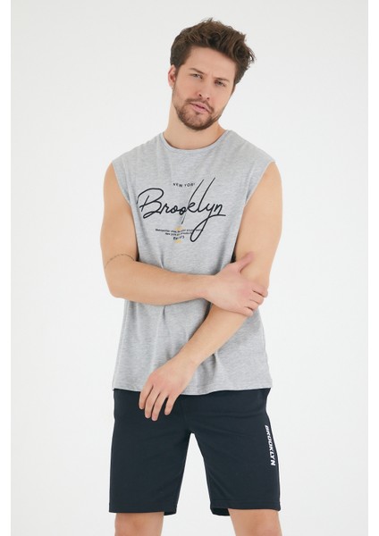 Süperlife Erkek Bisiklet Yaka Regular Fit Brooklyn Baskılı Tişört SPR22TS115 modelleri