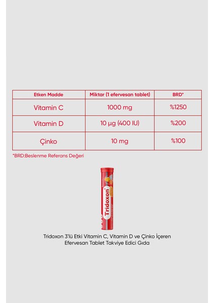 Tridoxon 15 Efervesan Tablet fiyatları