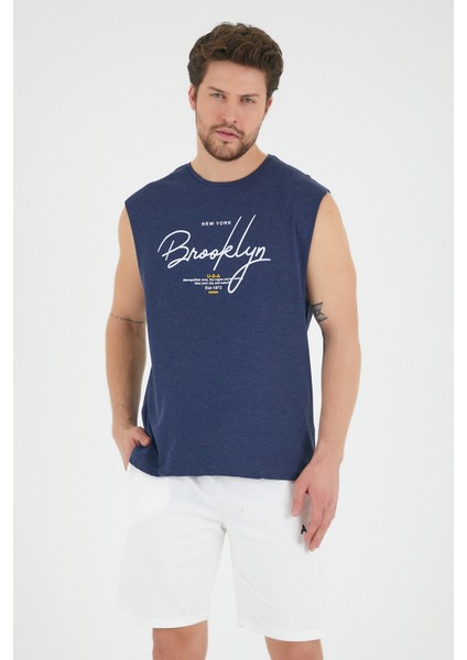 Süperlife Erkek Bisiklet Yaka Regular Fit Brooklyn Baskılı Tişört SPR22TS115