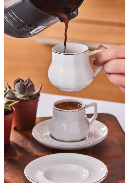 6 Kişilik Beyaz Kahve Fincanı Takımı 80 Ml, Şık ve Kullanışlı Set modelleri