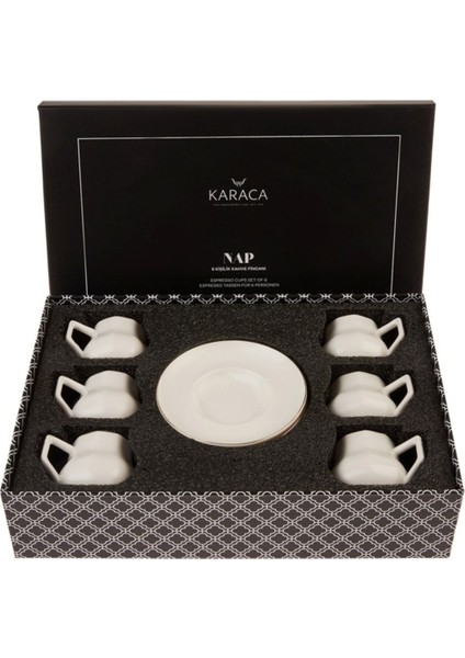 6 Kişilik Beyaz Kahve Fincanı Takımı 80 Ml, Şık ve Kullanışlı Set
