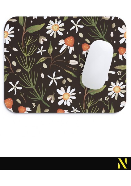 Papatya Desenli Renkli Ergonomik Mouse Pad- 23 cm x 19 cm - Kaydırmaz Taban Ev ve Ofis Kullanımı Için Ideal Fare Altlığı Mousepad fırsatları