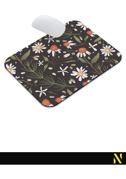 Papatya Desenli Renkli Ergonomik Mouse Pad- 23 cm x 19 cm - Kaydırmaz Taban Ev ve Ofis Kullanımı Için Ideal Fare Altlığı Mousepad indirimleri