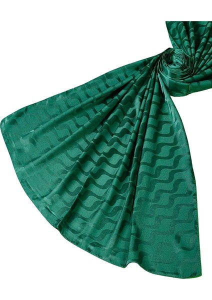 Ipeksi Dokulu Jakarlı Su Yolu Desenli Şal 75X190 cm