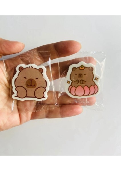 Capybara Kapibara Figür Kauçuk Silgi (2 Adet)