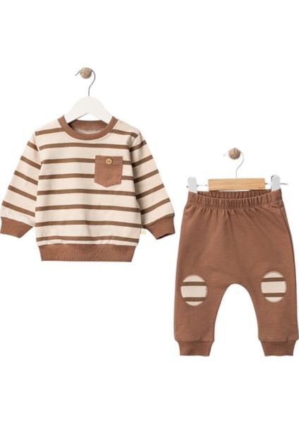 Çizgili Cepli 2li Takım