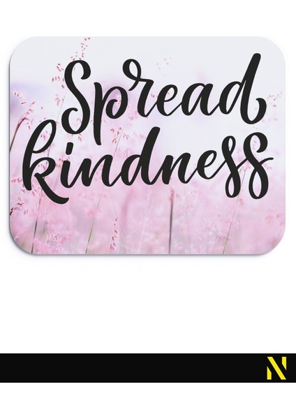 Spread Kindness Desenli Renkli Ergonomik Mouse Pad - 23 cm x 19 cm - Kaydırmaz Taban Ev ve Ofis Kullanımı Için Ideal Fare Altlığı Mousepad