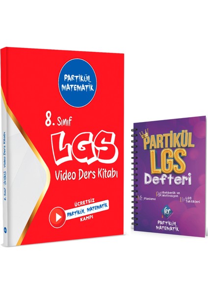 8. Sınıf Partikül Matematik Video Ders Kitabı + Lgs Planlama Defteri