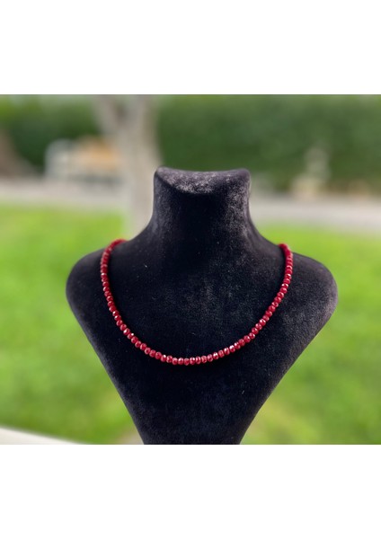 Bordo Taşlı Bijuteri Kolye Yaz Sezonu Be-Me Serisi fiyatları