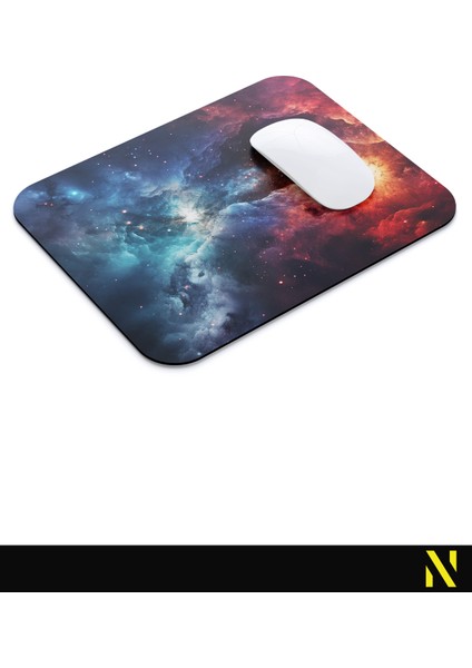 Galaksi Desenli Renkli Ergonomik Mouse Pad - 23 cm x 19 cm - Kaydırmaz Taban Ev ve Ofis Kullanımı Için Ideal Fare Altlığı Mousepad modelleri