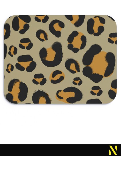 Leopar Desenli Renkli Ergonomik Mouse Pad - 23 cm x 19 cm - Kaydırmaz Taban Ev ve Ofis Kullanımı Için Ideal Fare Altlığı Mousepad