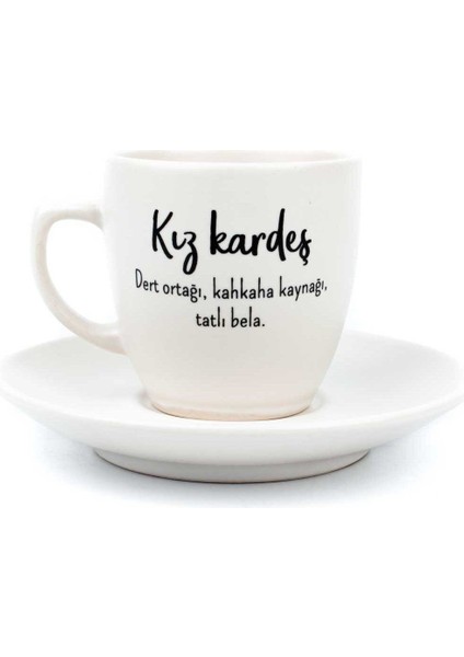 Bej Seramik Türk Kahvesi Fincanı, Şık ve Hediye Uygun Tasarım