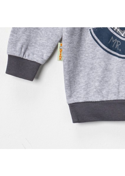 Baby Penye Ekose Alt Melanj Üst Pijama Takımı 9-18 Ay %100 Pamuk (Tam Kalıp) modelleri