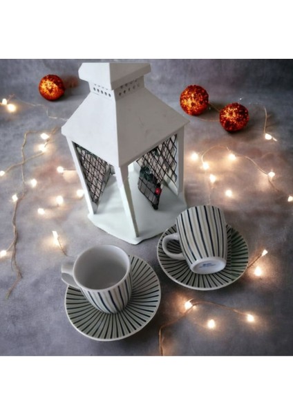 Bordo Renkli Porselen Kahve Fincanı Seti, 2 Kişilik, 4 Parça, Şık ve Kullanışlı Tasarım