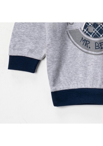 Baby Penye Ekose Alt Melanj Üst Pijama Takımı 9-18 Ay %100 Pamuk (Tam Kalıp) modelleri