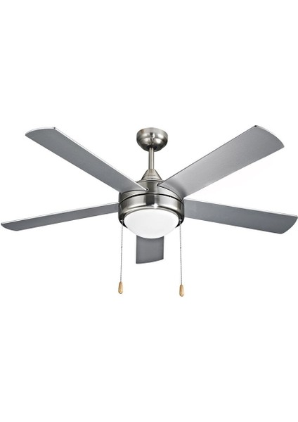 -KCF288-60 Watt 52 Avizeli Gümüş Metal 5 Kanatli Tavan Vantilatörü Dsdrn