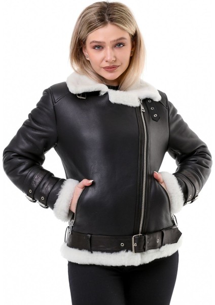 Hakiki Deri Kürk Görünümlü Kadın Ceket indirimleri