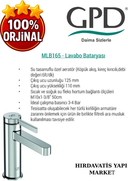 Gildo MLB165 Lavabo Bataryası fırsatları