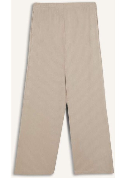 Yeni Sezon Defactofit Wide Leg Cepli Geniş Paça Yırtmaçlı Uzun Sporcu Pantolon