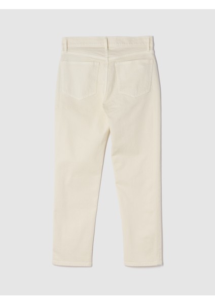 Kadın Kırık Beyaz Mid Rise Classic Straight Jean Pantolon fiyatları