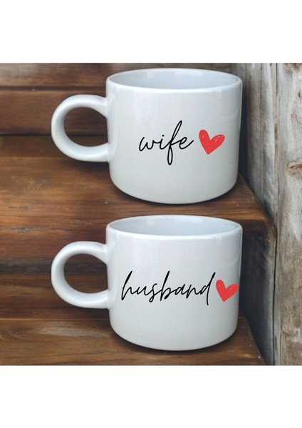 Özel Tasarım Ikili Porselen Kahve Fincanı Seti, Beyaz, Şık ve Zarif Tasarım