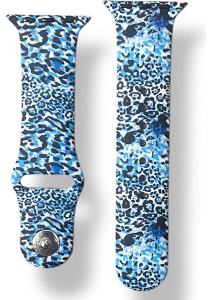 Apple Watch Series 10/9/8/7/6/5/4/se/3/2/1 42MM-41MM-40MM-38MM (S/m) Beden Leopar Silikon Kordon fırsatları