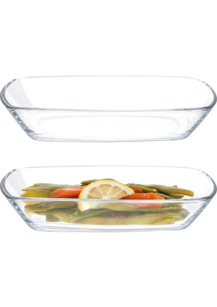 Bellanita 4'lü Servis Tabağı Seti - Şeffaf