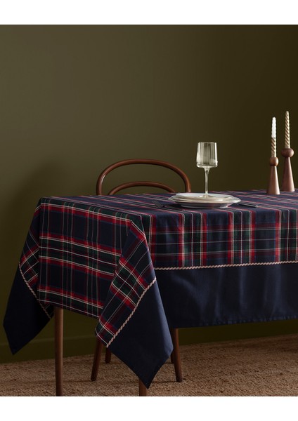 Abella Masa Örtüsü - Lacivert - 160x160 cm