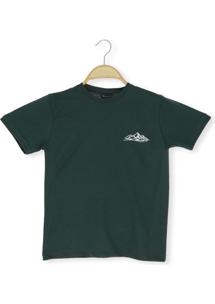 Mountaın Baskılı 36/1 Süprem Erkek Tshirt Haki