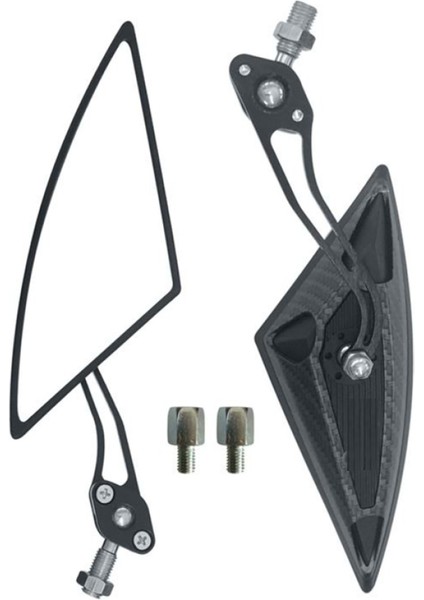 Motorsiklet Yarasa Model Siyah Korbon Ayna Takımı 8mm 10MM GMS2140-W Motorsiklet Ayna Takımları fiyatları