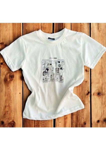 Arka Slamdunk Baskılı 36/1 Süprem Erkek Tshirt Ekru modelleri